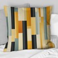 thumbnail image 2 of Designart "Pattern with Yellow Striped Lines" Striped Printed Throw Pillow, 2 of 5