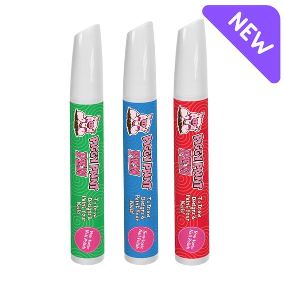 Piggy Paint Bright Bunch Bundle 3-Pack Nail Polish Pens Mess-free Non-toxic Kids