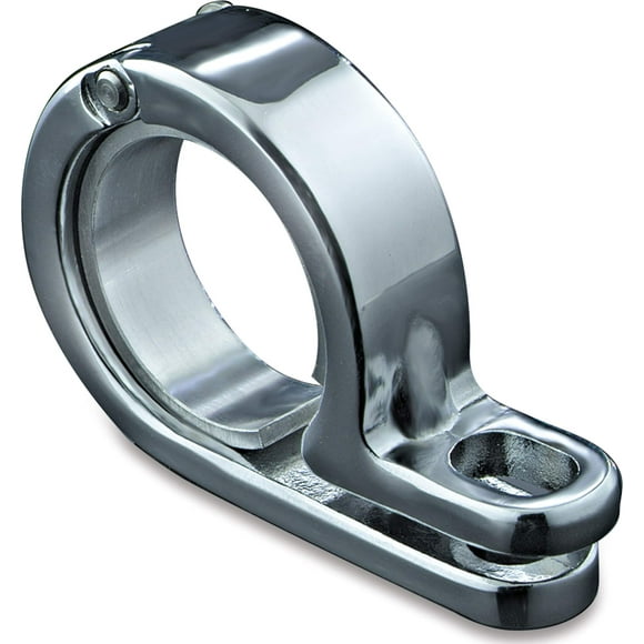 Kuryakyn 4024 Composant de Quincaillerie d'Éclairage de Moto: Pince de Fixation avec Trou de Montage de 5/16 ", Ajustement Universel pour Protège-Moteurs/tubing de 1-1/8" Ou 1-1/4" de Diamètre, Chromé, Pack de 1