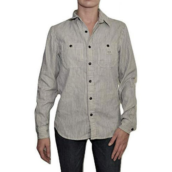 Ralph Lauren Denim & Supply Cotton Button Down Shirt, Rail Stripes, X-Small