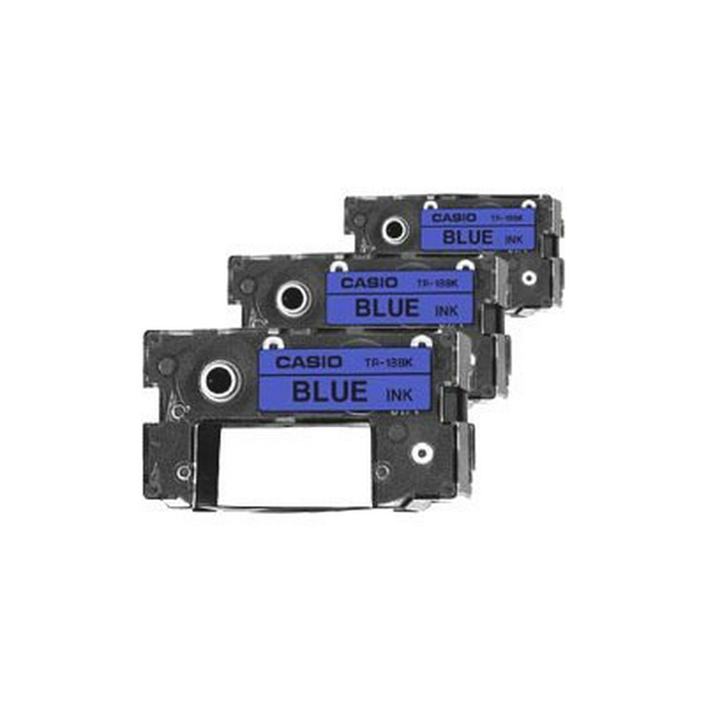 Casio Blue 0.7 in x printer transfer ribbon for Disc Title