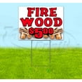 thumbnail image 1 of Firewood $5 (18" x 24") Yard Sign, Includes Metal Step Stake, 1 of 6