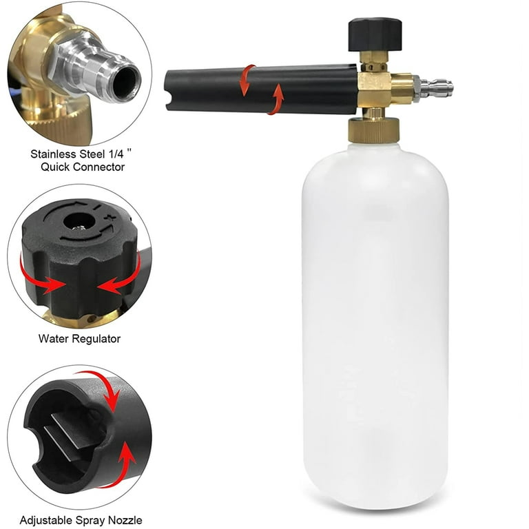 2L Snow Foam Pressure Washer Gun Car Wash Soap Lance Cannon Spray Jet  Bottle - Helia Beer Co