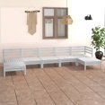thumbnail image 1 of vidaXL 7 Piece Garden Lounge Set White Solid Wood Pine, 1 of 8