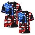 thumbnail image 6 of 2026 Soccer Cup Graphic Jersey for Men, Short Sleeve Crew Neck Tee with Player Silhouette & Watercolor Flag for Streetwear & Fan Gathering Blue 16, 6 of 7