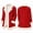Red, variant on Christmas Santa Jackets for Men White Fullfy Xmas Long Cardigan Lapel Button Lined Trench Coats Red XXXXL