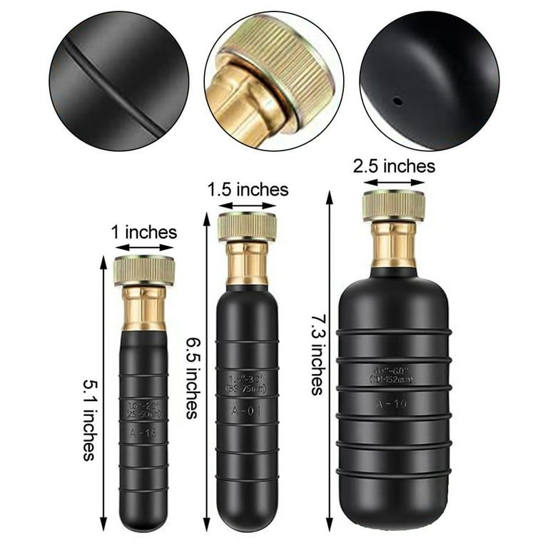 Drain Bladder Kit,3 PCS Drain Cleaning Bladders Fits 1 To 6 Drain Pipe