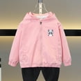 thumbnail image 7 of SGFCWSX Girls Rain Jacket for School Kids Windbreaker Coat Lightweight Casual Jackets Pink Size 2 Years, 7 of 7