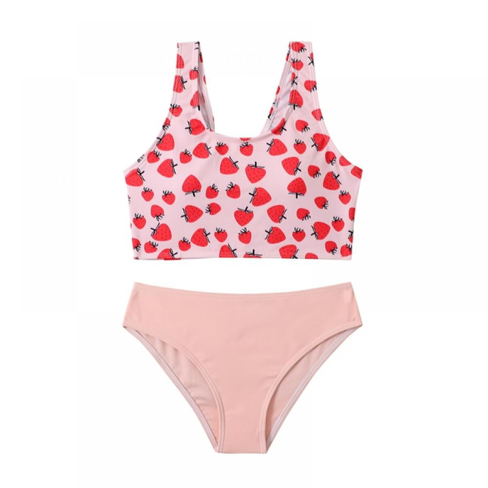 Aalizzwell Toddler Girl Two-Piece Swimsuit - Soft Bikini Beach Outfit 0-6 Years