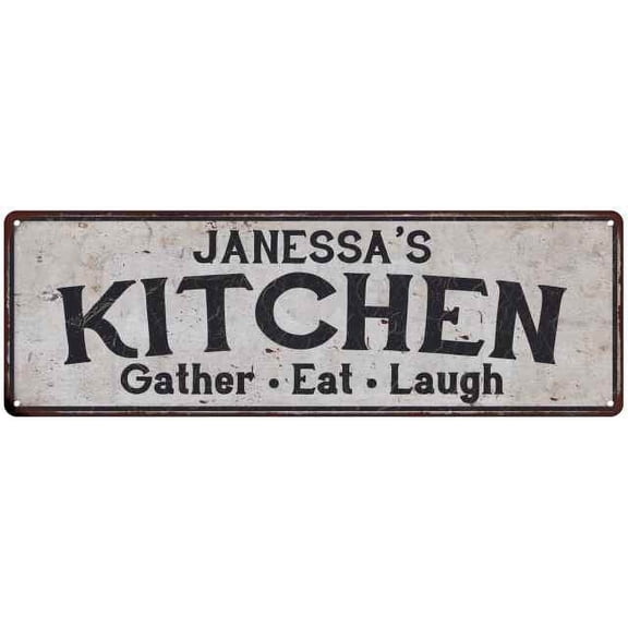 JANESSA's Kitchen Gift Rustic Chic Decor Gift 6x18 Sign 206180051802
