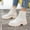 Beige, variant on Woman Ankle Boots Flat Heel Shoes Lace Up Winter Fall Shoes Daily Short Footwear Booties