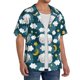thumbnail image 2 of Balery Sweet Dream Lamb Camisa Casual de Manga Corta con Botones para Hombre, Texturizada, Estilo Cubano, para Playa, Verano-Medium, 2 of 5