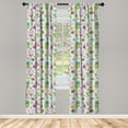 thumbnail image 3 of Ambesonne Cat Curtains, Smiling Cat Maneki Neko, Pair of 28"x84", Multicolor, 3 of 5
