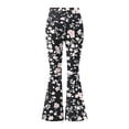 thumbnail image 4 of Cutuoiiu Womens Fashion Floral Print Flared Pants with Elastic Waist for Workout and Daily Wear Gift, 4 of 7