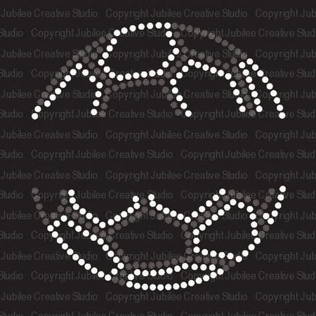 JCS Rhinestones Soccer Split Iron-on Rhinestone Transfer