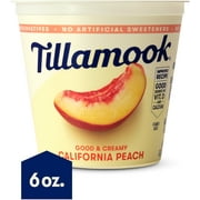 Tillamook California Peach Good & Creamy Low Fat Yogurt, 6 oz