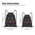 thumbnail image 2 of Zufioo Mexican Flower Sports Cinch Sack Gym String Bags Machine Washable Heavy Duty String Backpack for Men Women-Medium, 2 of 6
