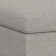 thumbnail image 3 of Owen 36 in. W Square Coffee Table Storage Ottoman in Cloud Gray Polyester Fabric, 3 of 8
