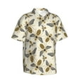 thumbnail image 3 of Xecao Flying Bees1 print Hawaiian shirt - a stylish short-sleeve button-down for men, perfect for casual beach and tropical outings., 3 of 9