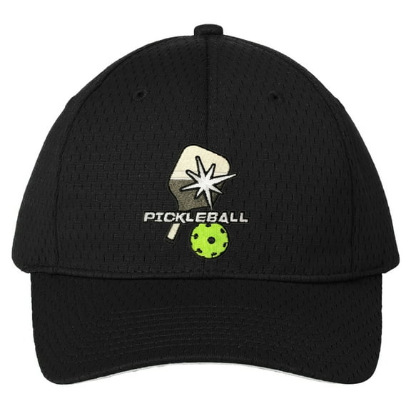 Unisex Adult Pickleball Mesh Hat Cap, Black
