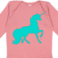 thumbnail image 4 of Inktastic Aqua Unicorn Boys or Girls Long Sleeve Baby Bodysuit, 4 of 5