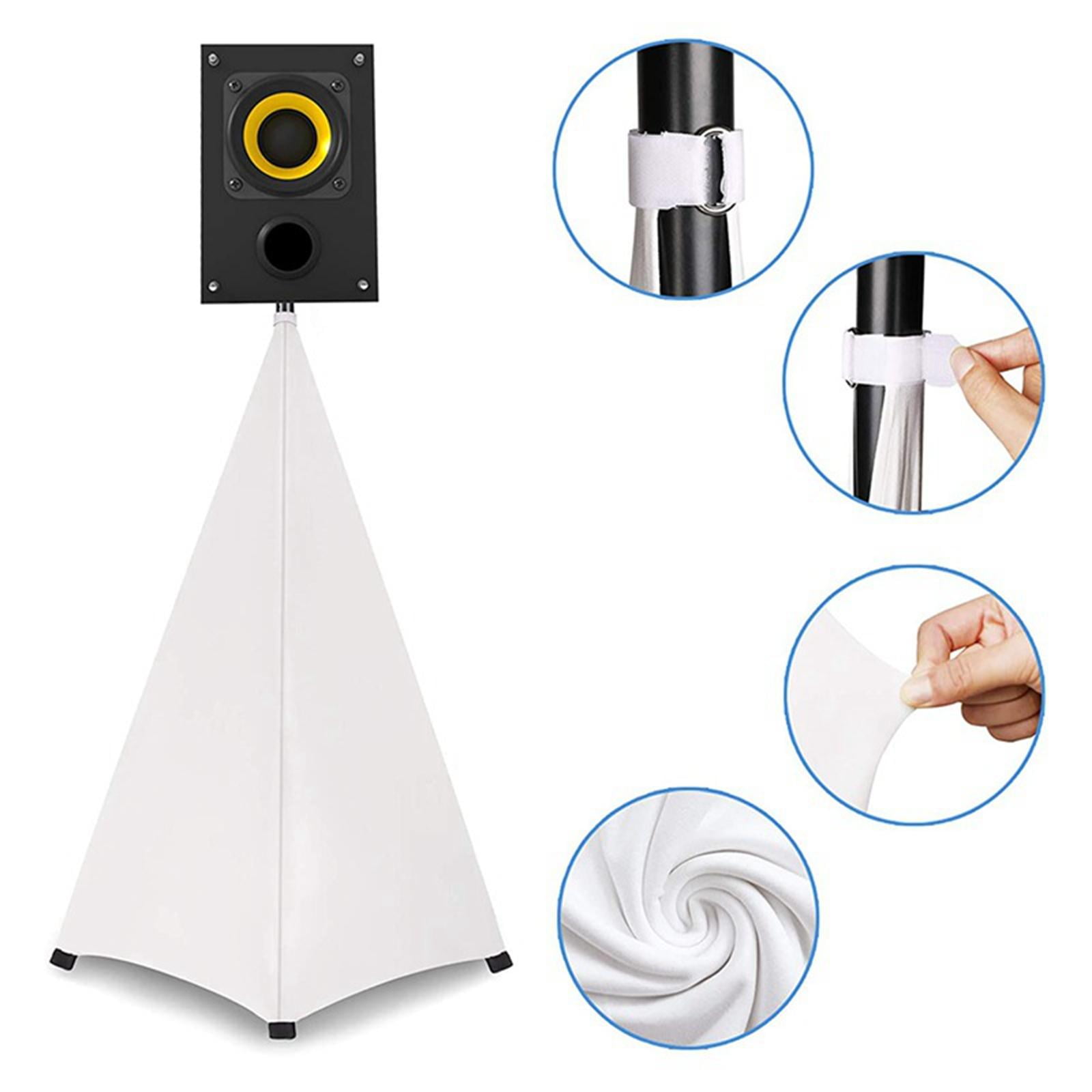 Universal Dj Light Speaker Stand Cover Double Sided Tripod Stand Skirt Scrim Cover Stretchable Material 2pcs