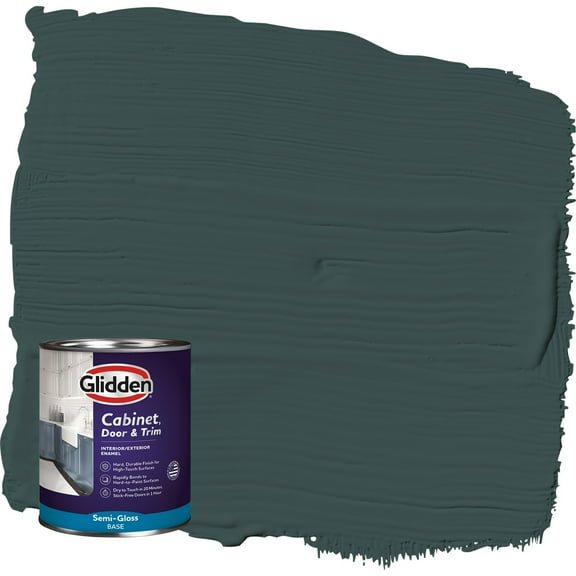 Glidden Cabinet Door and Trim Semi Gloss Paint, Night Watch, 1 Quart