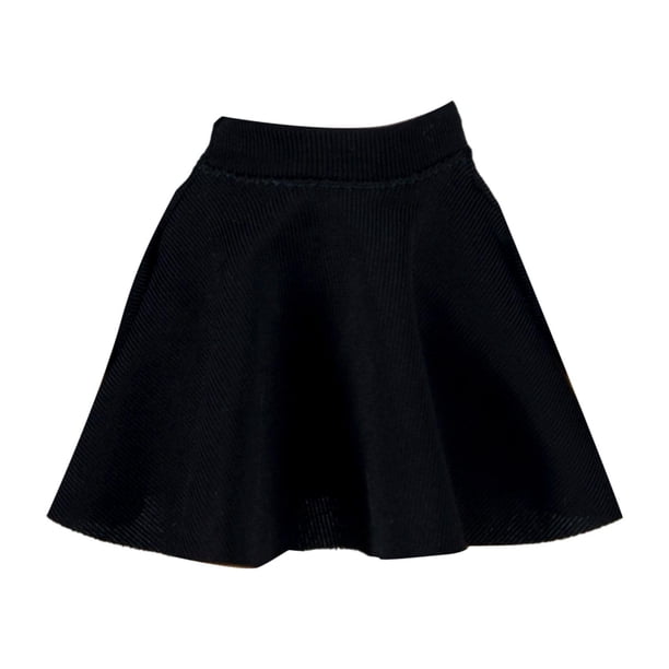Figura de acción a escala 1/12 Ropa Muñeca Disfraz Accesorios Falda corta Mini Se adapta Negro
