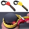 thumbnail image 3 of BQLQBQLQ 8-Inch Adjustable Belt Wrench with Non-Slip Plastic Handle, Multifunctional Oil Filter Remover & Bottle Opener for Auto Repair & Plumbing, Yellow & Black, 3 of 8