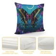 thumbnail image 4 of Nawypu Faux Leather Throw Pillow Covers Compatible with Magic Moon Moth Mystical Goth Astrology Art, Modern Solid Decorative for Bedroom Living Room, Cushion Cases for Couch Bed Sofa, 4 of 5