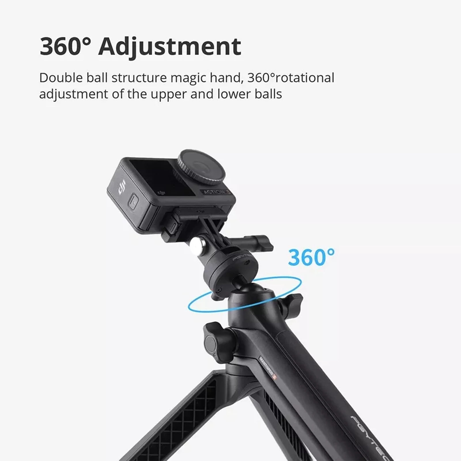 CapLock MantisPod Z Tripod for Insta360 LINK 2, GoPro, DJI, Smartphones – 360° Rotation, 5 Shooting Modes, Portable Camera Grip with Quick Release Plate