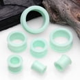 thumbnail image 6 of BM25 A Pair of Soft Pastel Silicone Double Flared Tunnel Plug-Pastel Green, 6 of 7