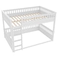 thumbnail image 5 of Bellemave Full XL Over Queen Bunk Bed, Wood Bunk Bed Frame with 21.7" High Guardrail, Converts to 2 Individual Beds, Space Saving Floor Bunk Beds Design for Teen Adults,White, 5 of 8