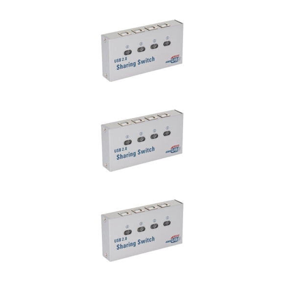 relayinert USB 0 Switch de Partage Automatique KVM Adaptateur HUB 4 Ports pour Connexion Efficace de Scanner PC et Imprimante Style A 3ensemble