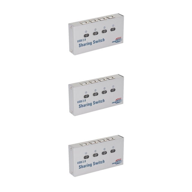 relayinert USB 0 Auto Sharing Switch KVM 4Ports HUB Adapter for Efficient PC Scanner and Printer Connection Style A 3Set