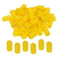 thumbnail image 1 of Unique Bargains 100pcs 8mm Rubber End Caps Cover PVC Vinyl Screw Thread Protector Round Wire Shelf Caps Yellow, 1 of 5