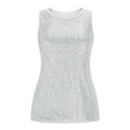thumbnail image 6 of Posijego Womens Sequin Tank Tops Glitter Night out Party Top Sleeveless Dressy Blouses Womens Clubwear Tank Shirts, 6 of 9