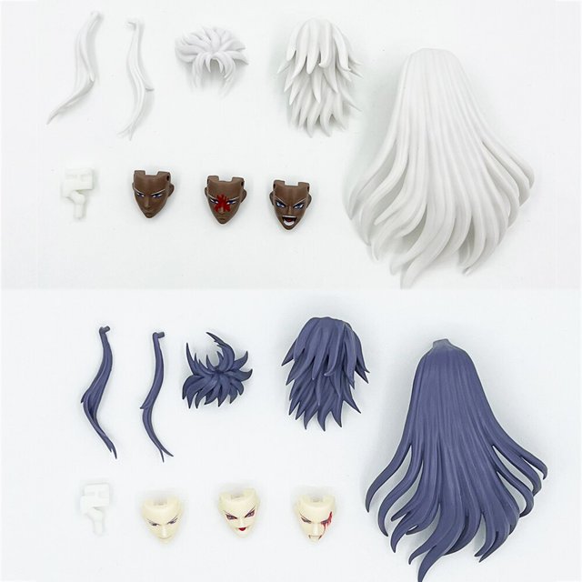 Saint Seiya - EX Gemini Asprose/Defteros Mythology Cloth Head Sculpt 3 Faces 1 Hair Zodiac Figura Accesorios zhangmengya LED