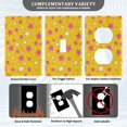 thumbnail image 3 of Yayeee Duplex Wall Plate 1-Gang 4.5"x2.7" Home Receptacle Light Switch Decorative Outlet Cover, Pink Stars, 3 of 7