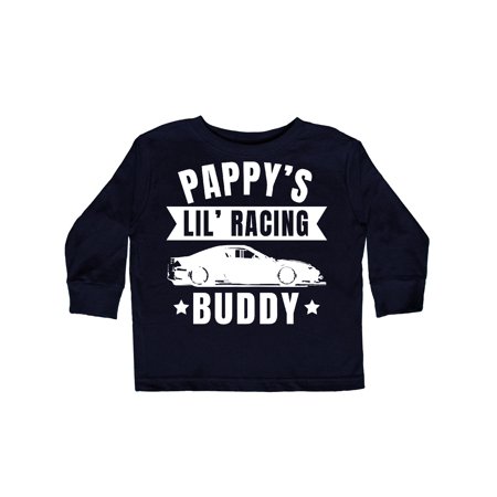 

Inktastic Pappy s Lil Racing Buddy with Car Silhouette Gift Toddler Boy or Toddler Girl Long Sleeve T-Shirt