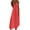 Watermelon Red, variant on Plus Size Summer Dresses for Women 2025 Casual Holiday Style Hollow Out Long Solid Color Loose Sleeveless-Neck Camisole