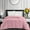 Baby Pink, variant on All-Season Super Soft Comforter King/California King 94 by 104 inch White Solid, 400 GSM Microfiber, 1 Piece Quilted Box Comforter