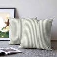 thumbnail image 2 of Pillow Covers 24x24 Set of 2, Sage Green Vertical Striped Throw Pillow Covers Decorative Couch Cushion Cover, Farmhouse Thin Line Stripes Microfiber Soft Pillowcases for Bedroom Living Room Sofa, 2 of 9