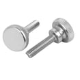 thumbnail image 2 of Uxcell M6x25mm Flat Knurled Head Fully Threaded Thumb Screws Bolts Fastener 4 Pack, 2 of 4