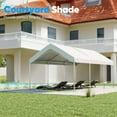 thumbnail image 4 of Quictent 10x20ft Carport Heavy Duty Car Canopy Galvanized Car Boat Shelter with 4 Reinforced Steel Cables White, 4 of 9