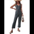thumbnail image 1 of Elegantes de Verano para Mujer, Sin Mangas, con Cuello en U, Informales, de Pierna y Pantalones Largos 2025, Gris Oscuro, Talla S, 1 of 9