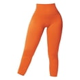 thumbnail image 3 of Outfmvch Leggings for Women Compression Workout Leggings Tummy Control Womens Leggings Bootcut Pants Running Tights Butt Lifting Leggings Workout Running Yoga Pant Pull On Side Pockets Orange S, 3 of 5