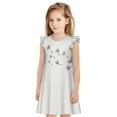 thumbnail image 1 of Fotbe Dandelion Blowing In The Wind Vestido de Dormir para Niñas de 3 a 10 Años, Mangas Cortas, Estilo Princesa, Pijama Camisón con Mangas Voladas-X-Large, 1 of 6