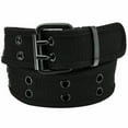 thumbnail image 3 of Unisex 100% Cotton Canvas Belt Double Hole For Men Women Buckle Jean, 3 of 19