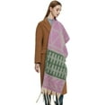 thumbnail image 4 of Kukuzhu Women's Fringed Scarf Shawl Leaf Pattern Autumn And Winter Thick Scarf Simple Fashion Shawl, 4 of 4